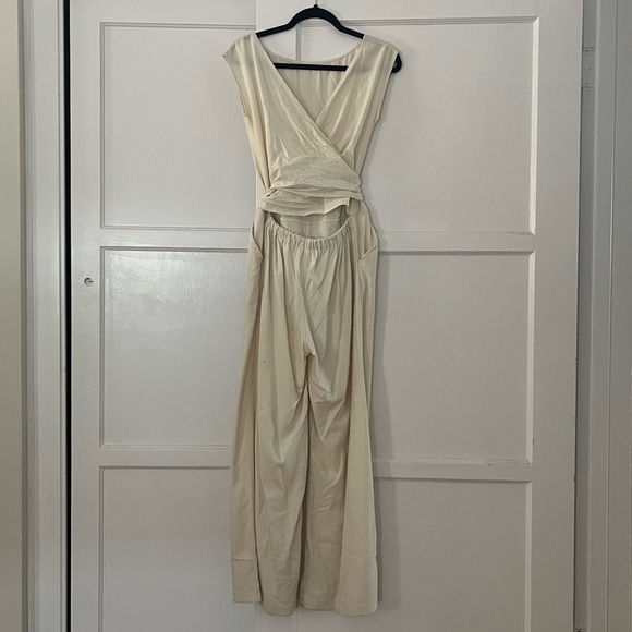 Ozma Raw Silk Jumpsuit - ivory - Picture 4 of 13